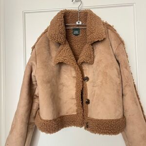 Tan Faux fur Women's Jacket